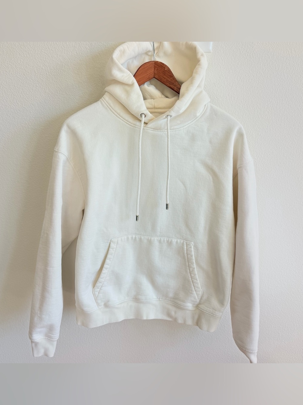 Frame Denim Cream Pullover Hoodie